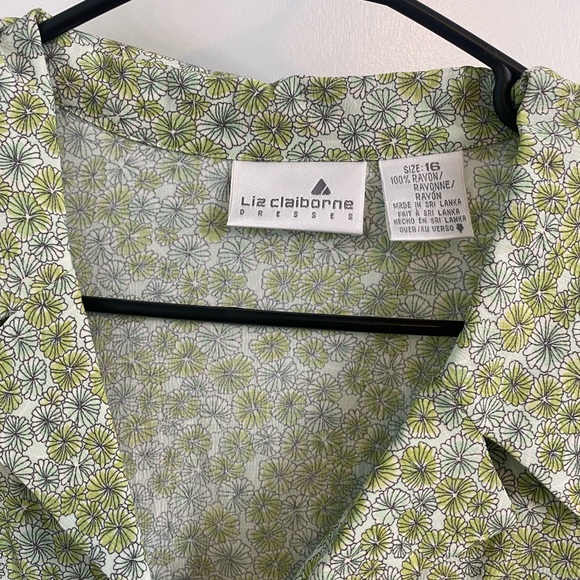 Liz Claiborne Light Green Floral Button-Front Maxi Dress - Picture 3 of 5